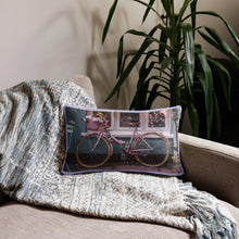 Load image into Gallery viewer, Bicycle &amp; Flowers Pillow Case
