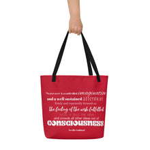 Load image into Gallery viewer, Large Tote Bag/Neville Goddard Quote
