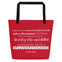 Load image into Gallery viewer, Large Tote Bag/Neville Goddard Quote
