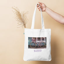 Load image into Gallery viewer, Organic Tote Bag Bicycle &amp; Flowers
